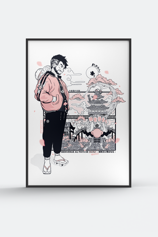 Hoodie + Illustration Glutonny arc Japon